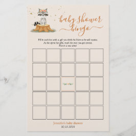 Jogo de Bingo para Chá de Bebê com Animais da Flor