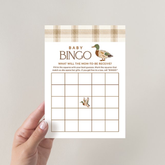 Jogo de Bingo para Chá de Bebê com Pato-real (Criador carregado)