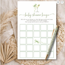Jogo de Bingo para Chá de Bebê com Tinta aquarela