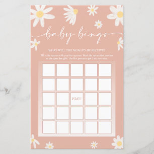 Jogo de Bingo para Chá de Bebê Rosa  
