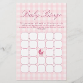 Jogo de Bingo para Chá de Bebê Rosa