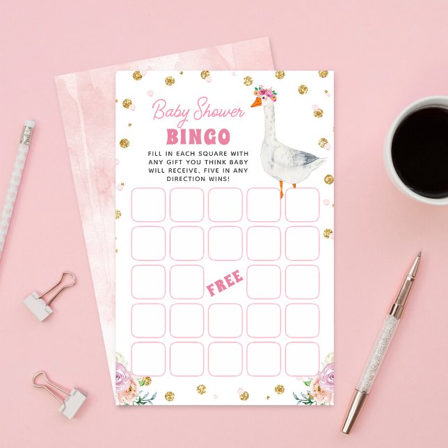 Jogo de Bingo para Chá de Bebê Silly Goose (Criador carregado)
