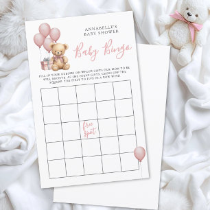 Jogo de Bingo para Chá de Bebê Urso