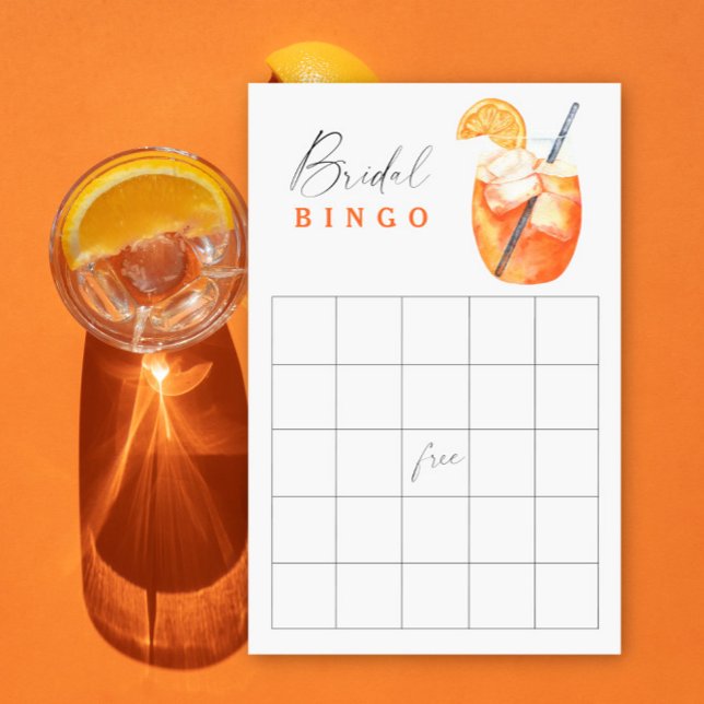 Jogo de bingo para chá de noiva com Aperol Spritz (Criador carregado)