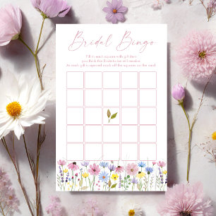 Jogo de Bingo para Chá de Noiva com Flores Silvest