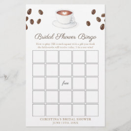 Jogo de Bingo para Chá de Noiva de Café Love Is Br