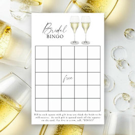 Jogo de bingo para chá de noiva 'Estoure o champan