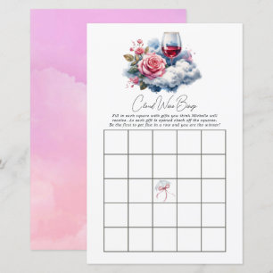 Jogo de Bingo para Chá de Noiva On Cloud Wine