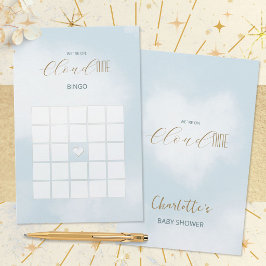 Jogo de Bingo para Chás de Bebê Cloud 9 Celestial