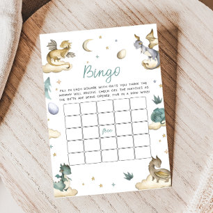 Jogo de Bingo para Chás de Bebê do Pequeno Dragão