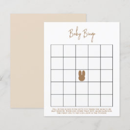 Jogo de bingo simples de coelhinho para chá de beb