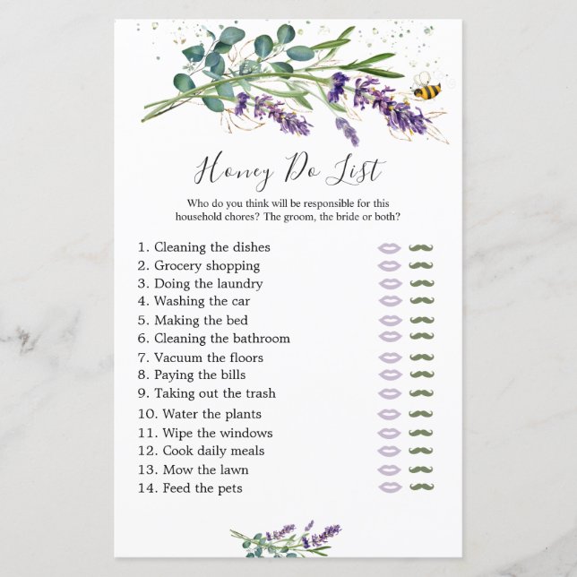 Jogo de Brida do Honey Do List, Eucalyptus Lavanda (Frente)