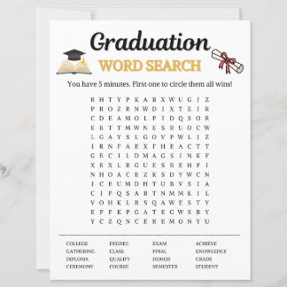Jogo de Busca de Palavras de Formatura