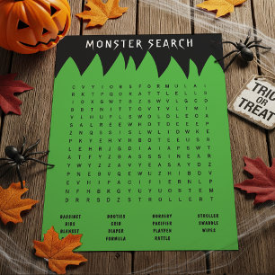 Jogo de Busca de Palavras do Monstro de Frankenste