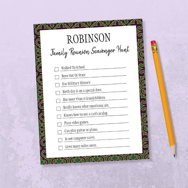 Jogo de Caça de Scavenger de Reunião Familiar I (Criador carregado)