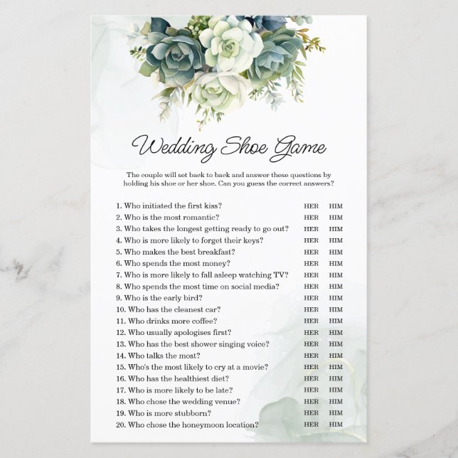 Jogo de Calçado de Casamento ou Casais Sucultos (Frente)