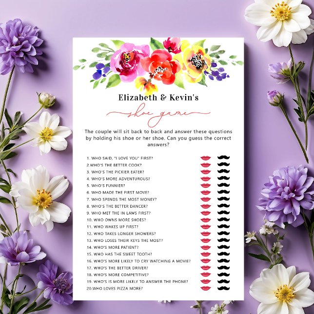 Jogo de Calçado Floral Colorida Vibrante (Criador carregado)