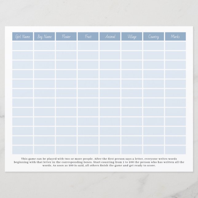 Jogo de caneta e Papel para Família, Amigos, Parti (Frente)