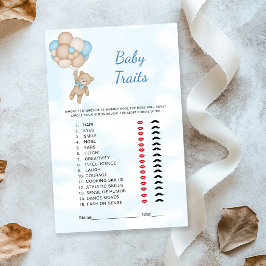 Jogo de Características de Bebê Ursinho