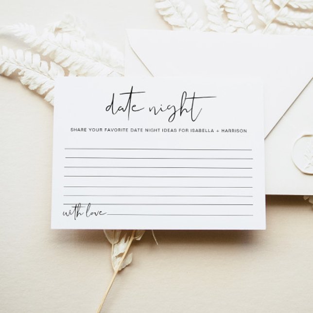 Jogo de Cartão de Ideias Noturnas Mínimas de Data  (Criador carregado)