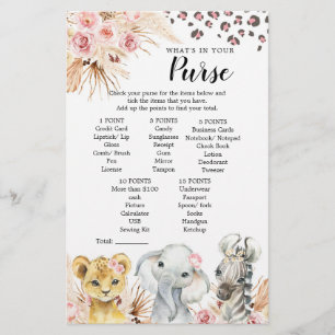 Jogo de Carteira de Animais do Partido Boho Safari