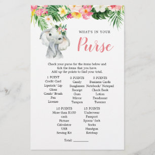 Jogo de Carteira de Chá de fraldas de Elefante Tro