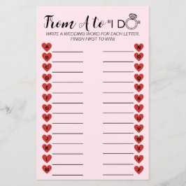 Jogo De Casamento A A Z - Atividade De Chá de pane