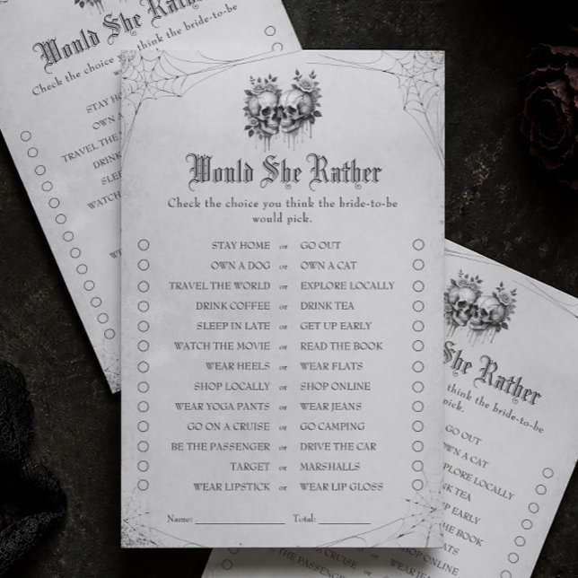 Jogo de Casamento de Halloween 'Ela Preferiria' (Criador carregado)