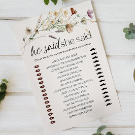 Jogo de Casamento Ele Disse Ela Disse Floral Minús