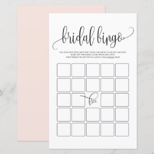 Jogo de Chá Bingo Bridal de Script Negro