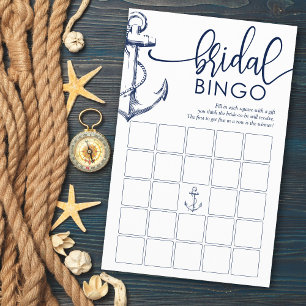 Jogo de Chá de Ancoragem Náutica do Bingo Bridal