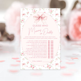 Jogo de Chá de Bebê Arco Floral Rosa Mamãe ou Papa