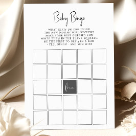 Jogo de Chá de Bebê Bingo de Bebê