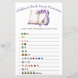 Jogo de Chá de Bebê com Emoji de Livro Infantil Li