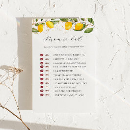 Jogo de Chá de Bebê da Mamãe ou do Papai Limão Cít