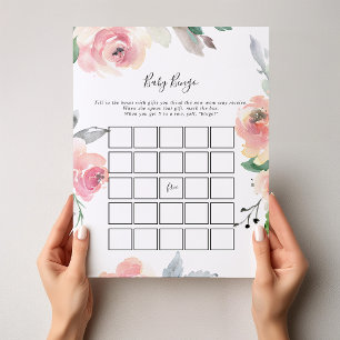 Jogo de Chá de Bebê Floral de Rosa Elegante
