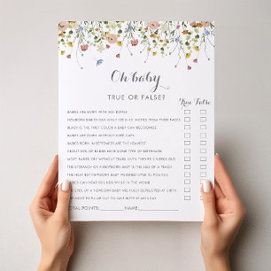 Jogo de Chá de Bebê Flores Silvestres Delicadas Co