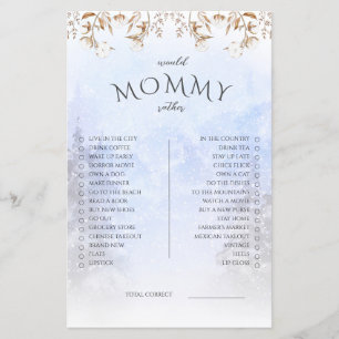 Jogo de Chá de Bebê Inverno Preferiria a Mamãe