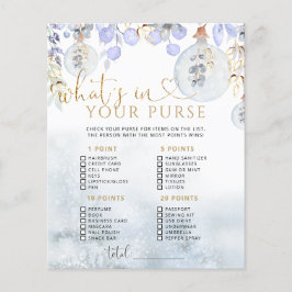 Jogo de chá de bebê Winter What's your purse