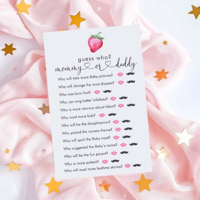 Jogo de Chá de fraldas "Adivinha Quem" da Strawber (Criador carregado)