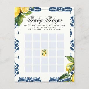 Jogo de Chá de fraldas Baby Bingo Lemon Positano