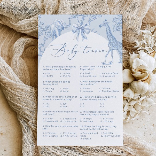 Jogo de chá de fraldas Bebê trivia toile de jouy S (Criador carregado)