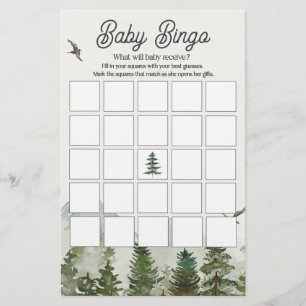 jogo de chá de fraldas bingo da floresta