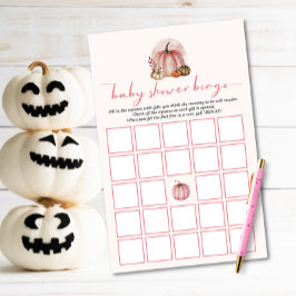 Jogo de Chá de fraldas Bingo da Menina de Abóbora 