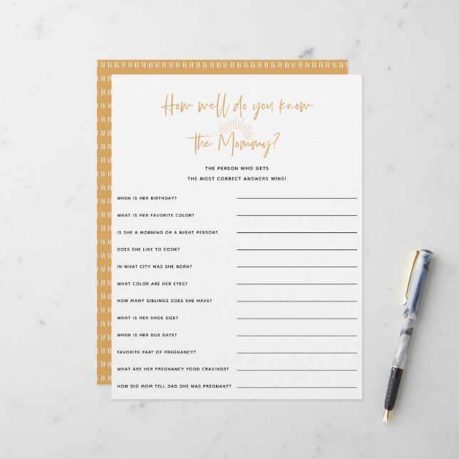 Jogo de Chá de fraldas Boho Sunshine (Frente/Verso In Situ)