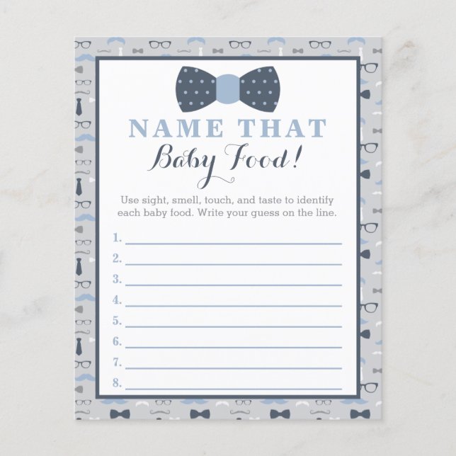 Jogo de Chá de fraldas, Comida de bebê, Fralda (Frente)