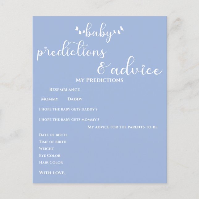 Jogo de Chá de fraldas da Caligrafia da Borboleta  (Frente)