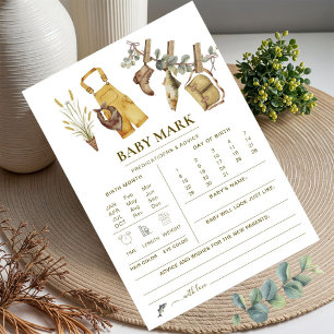 Jogo de Chá de fraldas das Pequenas Previsões do P