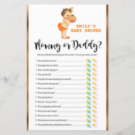 Jogo de Chá de fraldas de Abóbora IMPRESSO