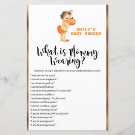 Jogo de Chá de fraldas de Abóbora IMPRESSO